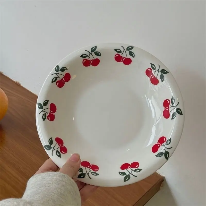 Cherry Cute Ceramic Japanese Deep Plate - Image 2
