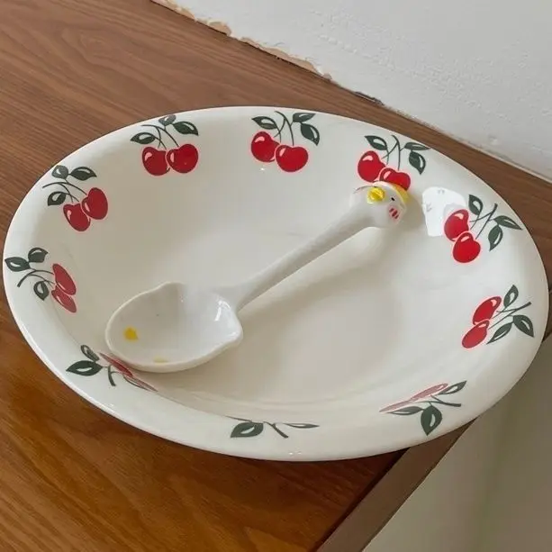 Cherry Cute Ceramic Japanese Deep Plate - Image 5