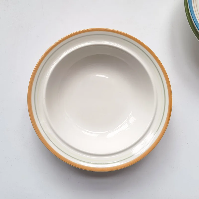 Korean INS Same Four Color Coil Soup Plate Deep Plate - Image 4