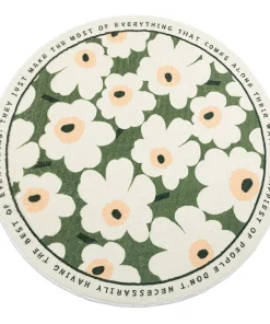 Alternative view of Nordic Round Carpet Living Room Flower Rug