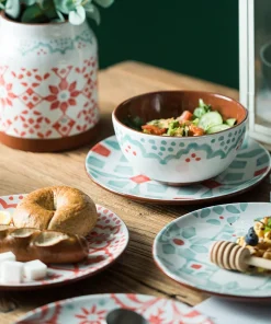 Alternative view of Northern Europe Ceramic Plate Geometric Patterns