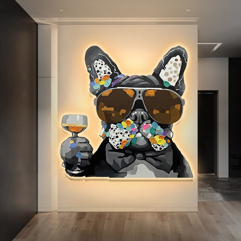 Funky Dog Painting Light