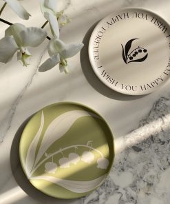 2PCS Simple Style Bamboo Fiber Dinner Plates