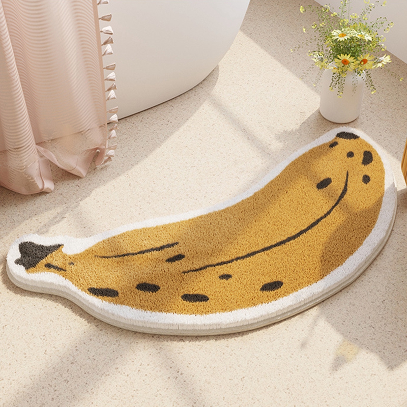 Cartoon Banana Bathroom Plush Rug - Image 3