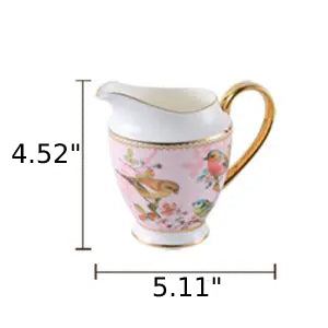15 Piece Luxury Pink Ceramic Coffee Set - Image 6