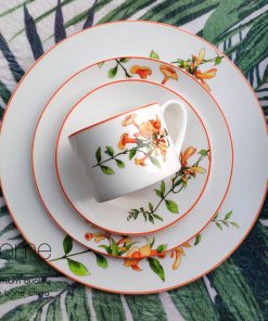 The American Dinnerware Set Azalea Bone China Plate Set Tableware Set