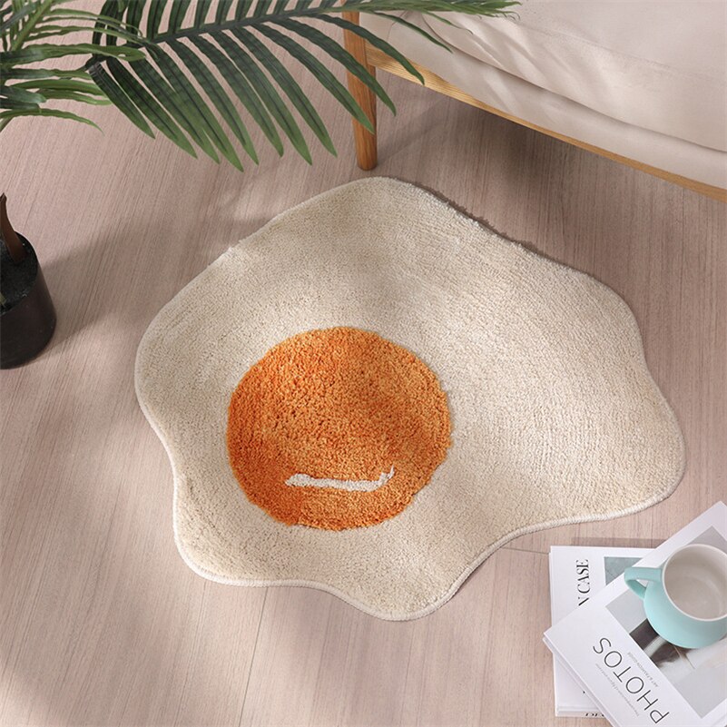 Fried Egg Pattern Hallway Doormat Rug - Image 2