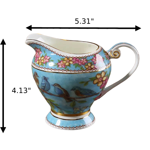 Exquisite Ceramic Blue Coffee Set - Image 9