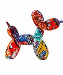 Graffiti Painted Balloon Dog Sculpture