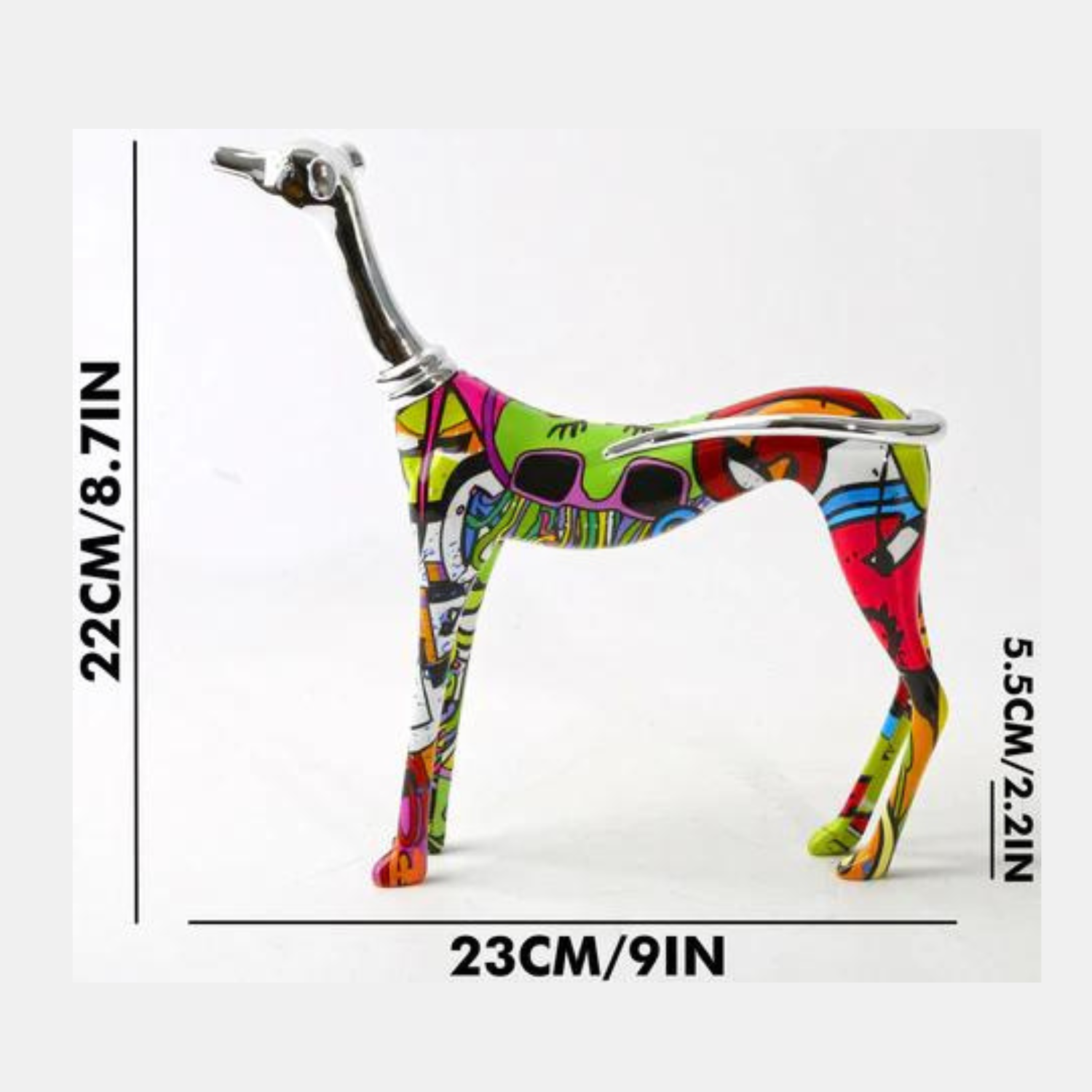 Greyhound Graffiti Painted Statue - Image 12