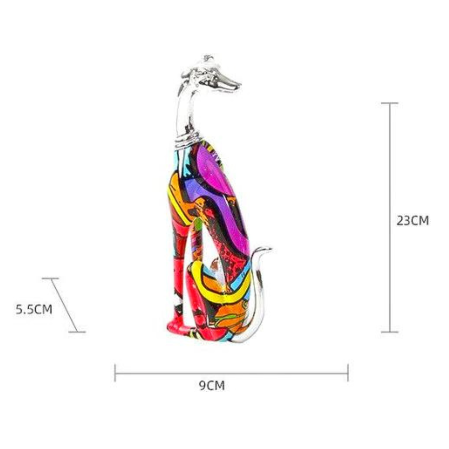 Greyhound Graffiti Painted Statue - Image 11