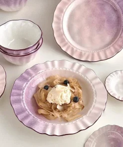 Alternative view of Vintage INS Wind Plate Gradient Purple Ceramic Tableware