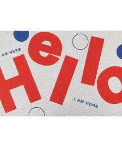 Hello Slogan Non-slip Entrance Door Mat
