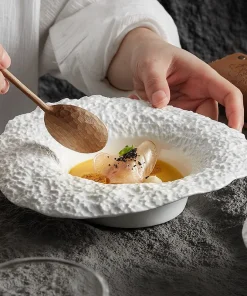 Alternative view of White Rock Straw Hat Bowl Spaghetti Deep Plate