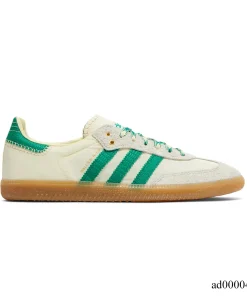 Wales Bonner x AD Samba Cream White Bold Green Shoes Sneakers - ad0000458