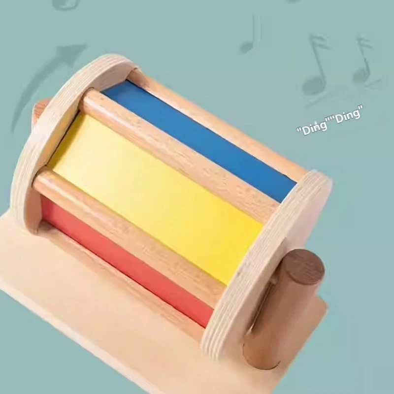 Montessori Teaching Aids, Spning Drum Rotating Rainbow, Baby Intelligence, Baby Children's Toys, Early Education Montessori Toy - Image 4