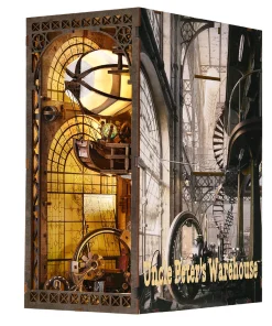 Alternative view of Book Nook Kit Airship Model 3D Wooden Puzzle DIY Home Decoration For Bookshelf Miniature Insert Magic Book House Stand Bookshelf