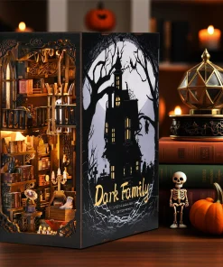 Alternative view of Book Nook Kit The Dark Family 3D Wooden Puzzle DIY Gothic style Home Decoration For Bookshelf Miniature Insert Magic Book