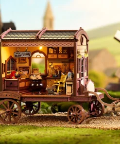Alternative view of Entropy'S Flow Wooden Diy Casa Dollhouse Miniature Model Kits Magic Carriage Cabin Doll Houses With Furniture For Friends Gifts