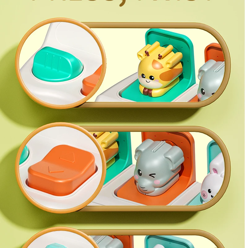 Suitable for Children's Birthday Gifts Montessori Pop up Animal Toys and Learning Boxes - Enhance Logic and Motor Skills, - Image 6