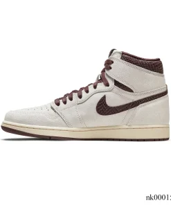 Alternative view of A Ma Maniere x AJ 1 High OG Shoes Sneakers - nk0001599