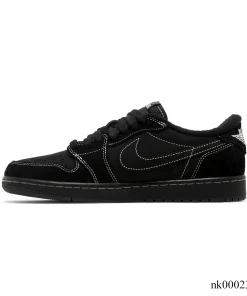 Alternative view of Travis Scott x AJ 1 Low Black Phantom Shoes Sneakers - nk0002354