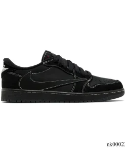 Travis Scott x AJ 1 Low Black Phantom Shoes Sneakers - nk0002354