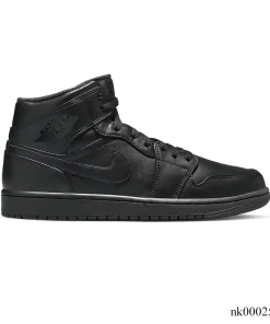 AJ 1 Mid Triple Black Shoes Sneakers – nk0002547