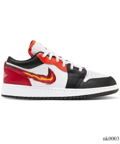 AJ 1 Low Flaming Swoosh Shoes Sneakers - nk0003199