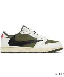 Travis Scott x AJ 1 Low Medium Olive Shoes Sneakers – nk0003913