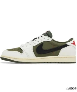 Alternative view of Travis Scott x AJ 1 Low Medium Olive Shoes Sneakers – nk0003913