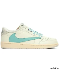 Travis Scott x AJ 1 Low Cyan Cream Shoes Sneakers – nk0004076