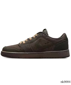 Alternative view of Travis Scott x AJ1 Low "Velvet Brown" Shoes Sneakers - nk0004108
