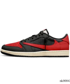 Alternative view of AJ 1 Low OG Bred x Travis Scott Shoes Sneakers - nk0004233