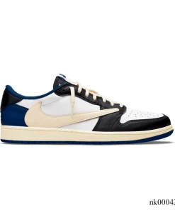 Travis Scott x Fragment x AJ 1 Low Dark Blue Shoes Sneakers - nk0004250