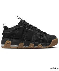Air More Uptempo Low Black/Gum Shoes Sneakers - nk0004302