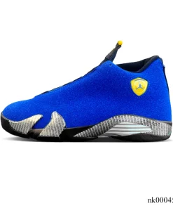 Alternative view of AJ 14 Ferrari Blue Shoes Sneakers - nk0004580