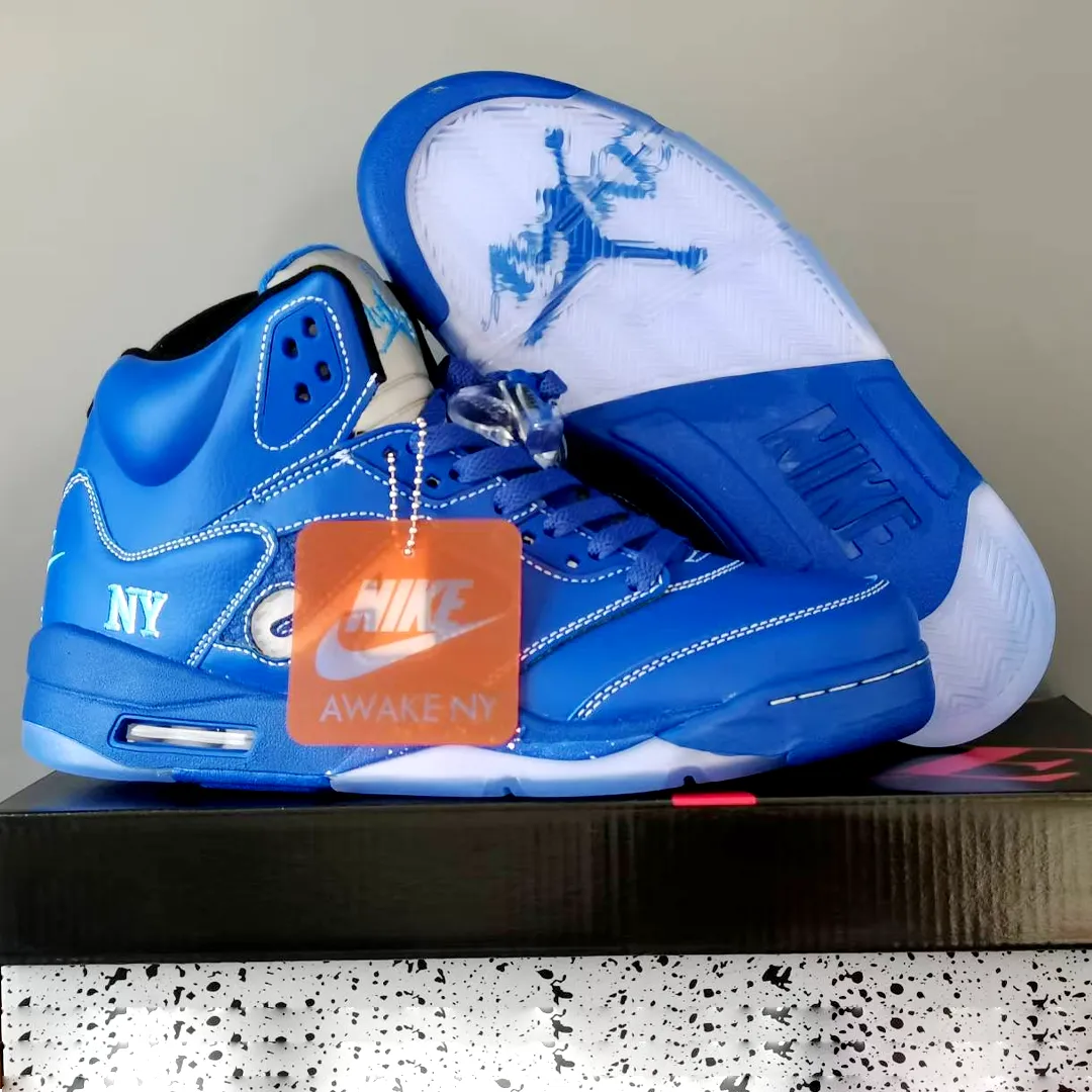 Awake NY x AJ 5 Blueprint Shoes Sneakers - nk0004663 - Image 5