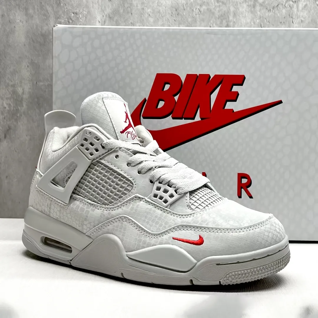 Nigel Sylvester x AJ 4 White Grey Mamba Shoes Sneakers - nk0004677 - Image 4