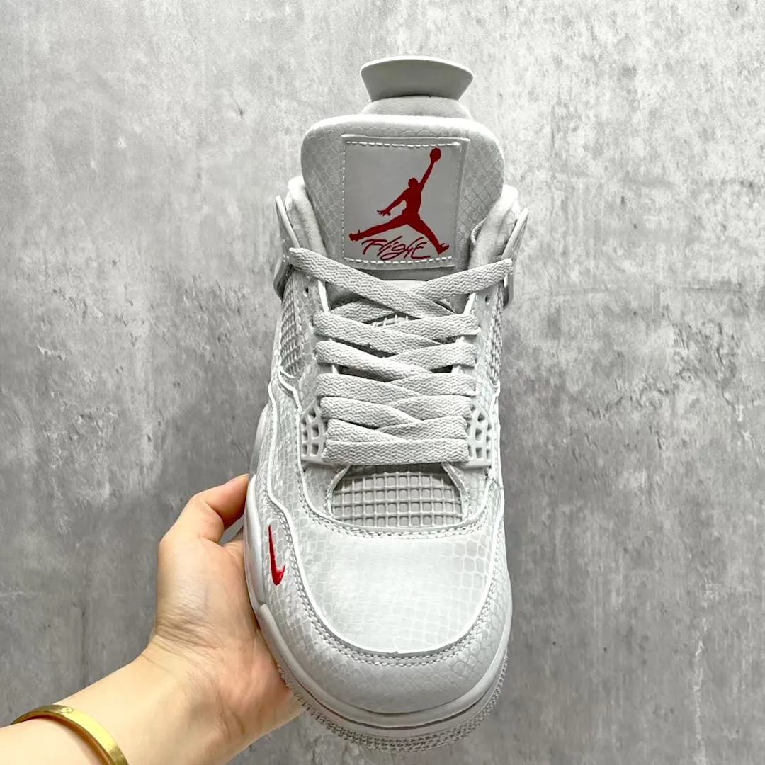 Nigel Sylvester x AJ 4 White Grey Mamba Shoes Sneakers - nk0004677 - Image 10