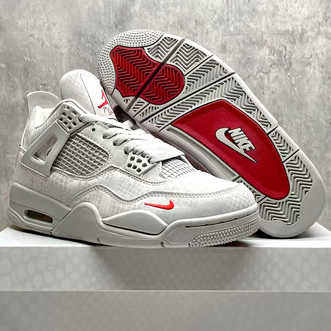 Nigel Sylvester x AJ 4 White Grey Mamba Shoes Sneakers - nk0004677 - Image 6