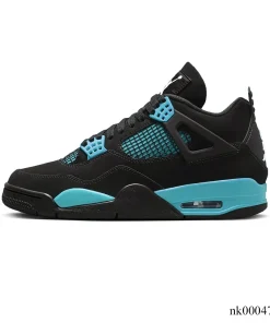 Alternative view of AJ 4 Black Cyan Shoes Sneakers - nk0004727