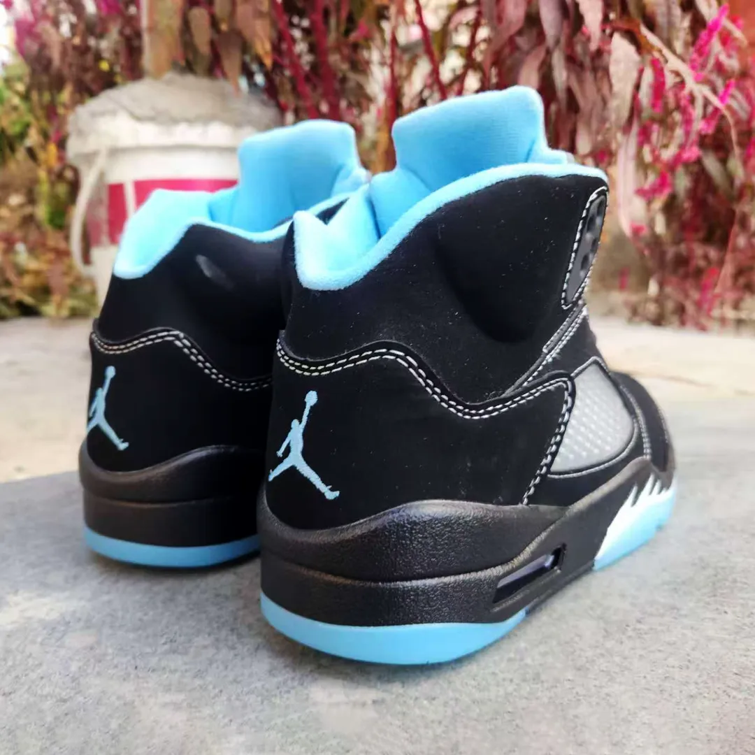 AJ 5 Black University Blue Shoes Sneakers - nk0004731 - Image 6