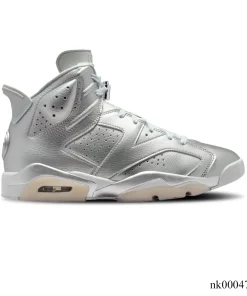 PSG x AJ 6 Metallic Silver Shoes Sneaker - nk0004782