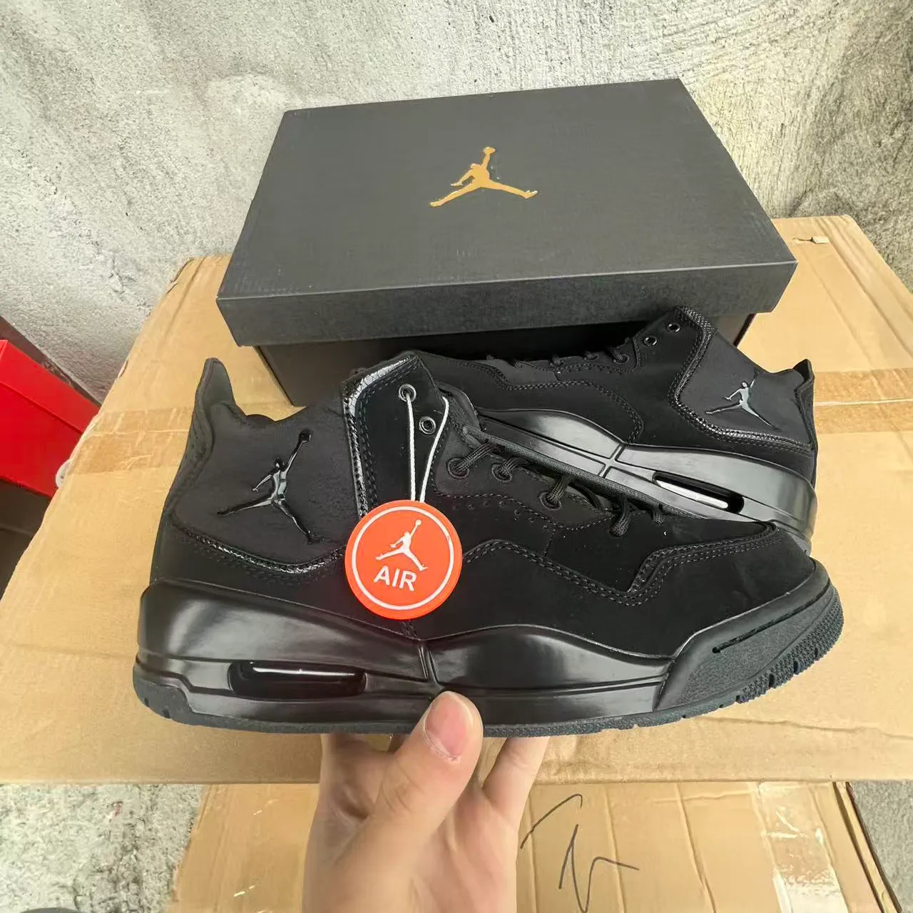 AJ Courtside 23 Triple Black Shoes Sneakers - nk0004812 - Image 15