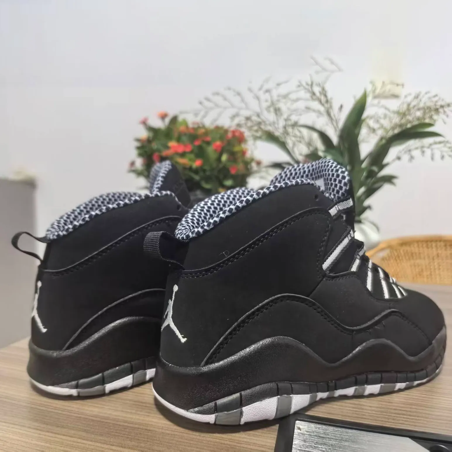 AJ 10 Black And White Stealth Shoes Sneakers - nk0004817 - Image 5
