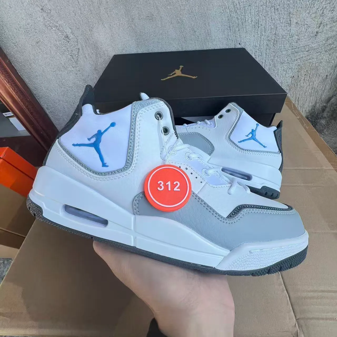 AJ Courtside 23 White/University Blue Shoes Sneakers - nk0004823 - Image 6