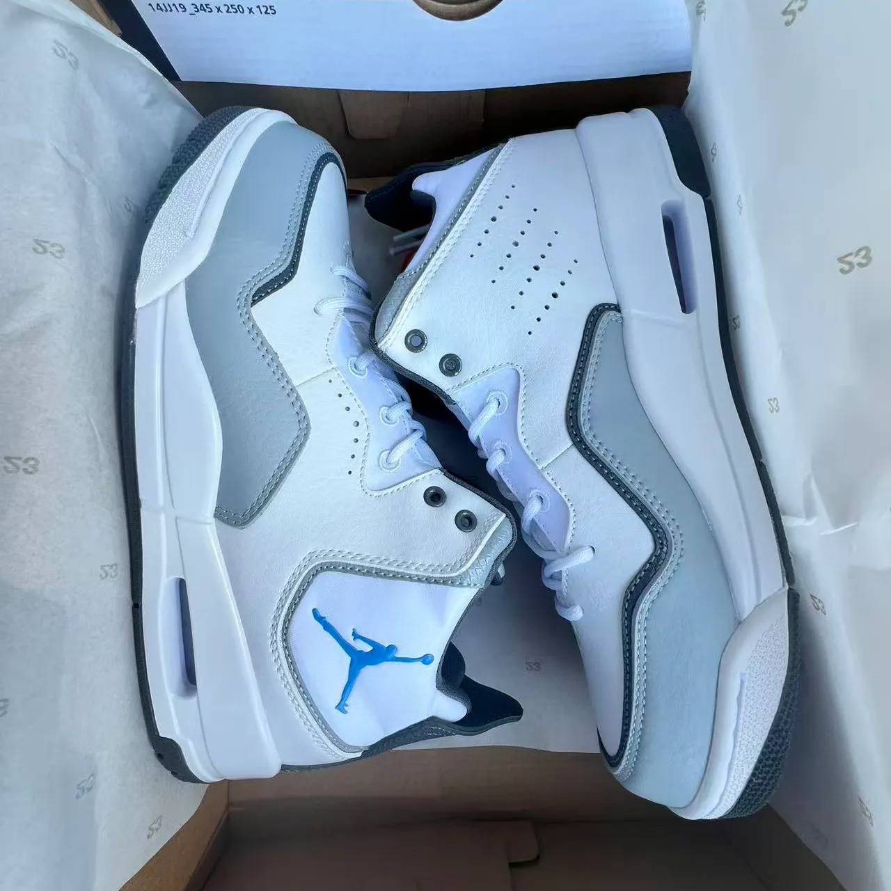 AJ Courtside 23 White/University Blue Shoes Sneakers - nk0004823 - Image 4