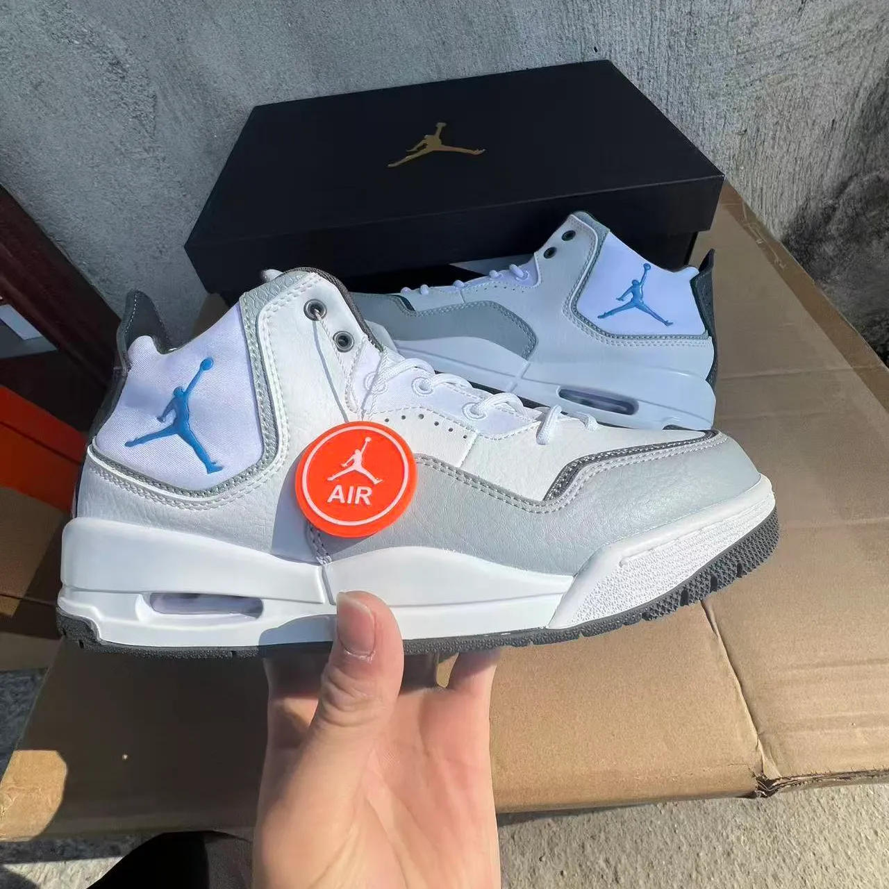 AJ Courtside 23 White/University Blue Shoes Sneakers - nk0004823 - Image 3