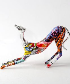 Greyhound Graffiti Painted Statue